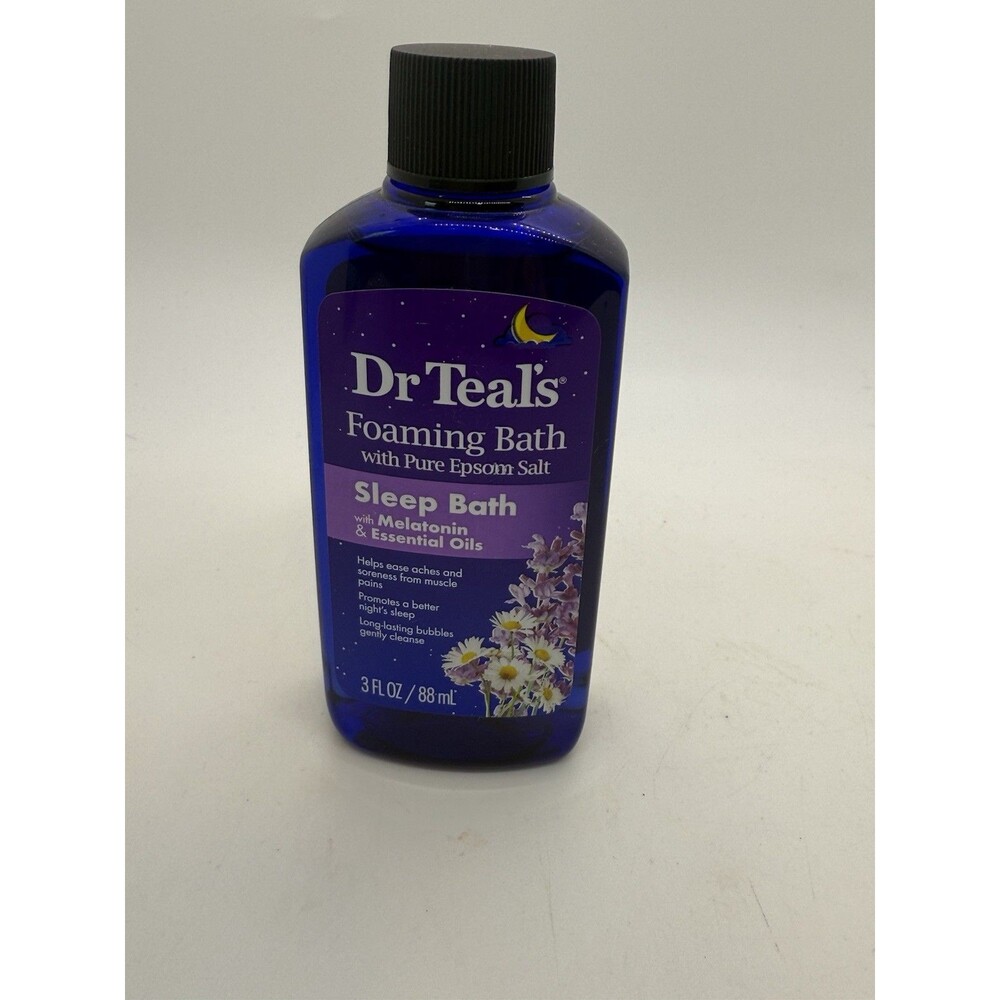 Dr Teal's Foaming Sleep Bath Melatonin Lavender Essential Oils 3FLOZ/88mL New